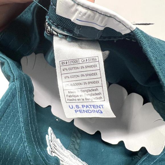 Philadelphia Eagles Hat One Size Flex Cap Embroidered NFL Teal Green Blue Y2K - Picture 11 of 12